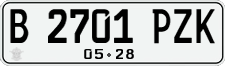 License plate of Indonesia, Regular plates