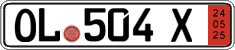 German license plate, Export transit plates
