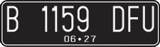 License plate of Indonesia, Regular plates