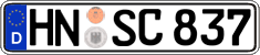 German license plate, Regular plates