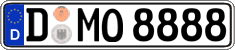 German license plate, Regular plates