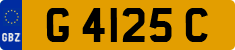 License plate of Gibraltar, Regular car plates (G 1234 A)