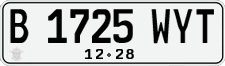 License plate of Indonesia, Regular plates