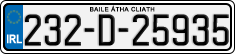 License plate of Ireland, Regular plates
