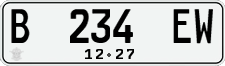 License plate of Indonesia, Regular plates