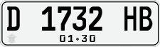 License plate of Indonesia, Regular plates