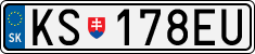 License plate of Slovakia, Cars