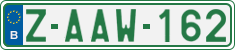 License plate of Belgium, Regular plates (2010)