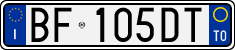 License plate of Italy, Cars (1994 year series)