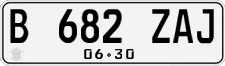 License plate of Indonesia, Regular plates