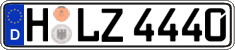 German license plate, Regular plates