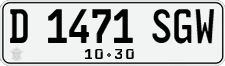 License plate of Indonesia, Regular plates
