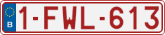 License plate of Belgium, Regular plates (2010)