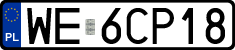License plates of Poland, Regular car plates