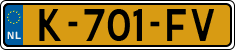 License plate of the Netherlands, Cars