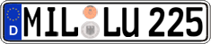German license plate, Regular plates