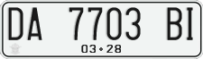License plate of Indonesia, Regular plates