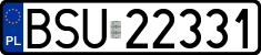 License plates of Poland, Regular car plates