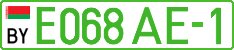 License plate Belarus, Electric vehicles (cars)