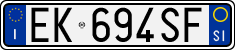License plate of Italy, Cars (1994 year series)
