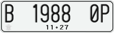 License plate of Indonesia, Regular plates