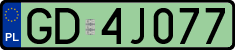 License plates of Poland, Electric vehicles