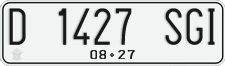License plate of Indonesia, Regular plates