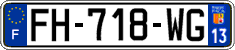French license plate, SIV (ordinary)