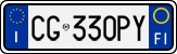 License plate of Italy, Cars (1994 year series)