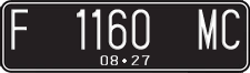 License plate of Indonesia, Regular plates