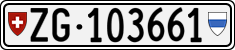 License plate of Switzerland, Cars