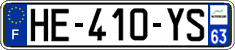 French license plate, SIV (ordinary)