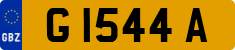 License plate of Gibraltar, Regular car plates (G 1234 A)