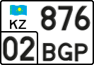 License plate Kazakhstan, Private owners (2012)