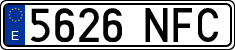 License plates of Spain, Ordinary (2000)