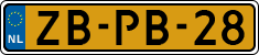 License plate of the Netherlands, Cars