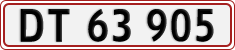 License plate of Denmark, Regular plates