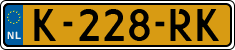 License plate of the Netherlands, Cars