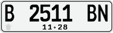 License plate of Indonesia, Regular plates