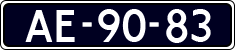 License plate of the Netherlands, Imported oldtimers (cars)
