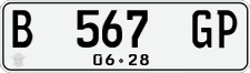 License plate of Indonesia, Regular plates