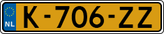 License plate of the Netherlands, Cars