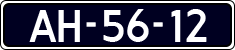 License plate of the Netherlands, Imported oldtimers (cars)