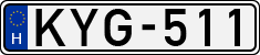 license plates of Hungary, Cars (1990)