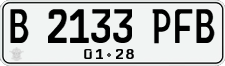 License plate of Indonesia, Regular plates