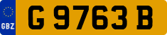 License plate of Gibraltar, Regular car plates (G 1234 A)