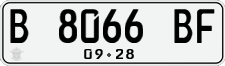 License plate of Indonesia, Regular plates