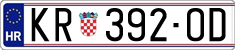 License plate of Croatia, Regular plates