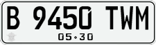 License plate of Indonesia, Regular plates