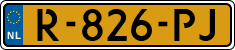 License plate of the Netherlands, Cars